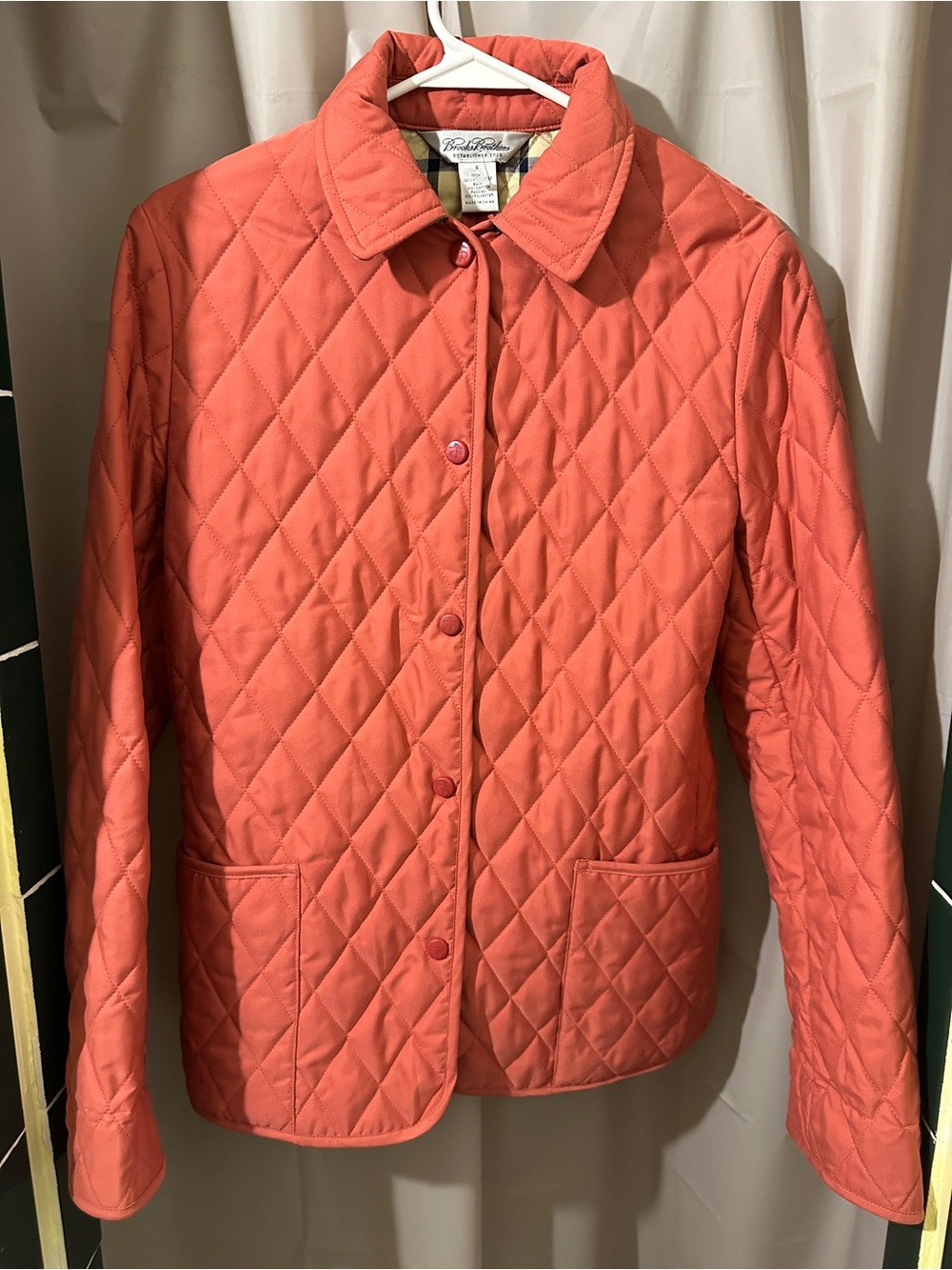 Brooks Brothers Coral Quilted Puffer Jacket - Women's